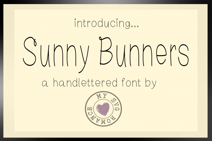 Sunny Bunners Font Download