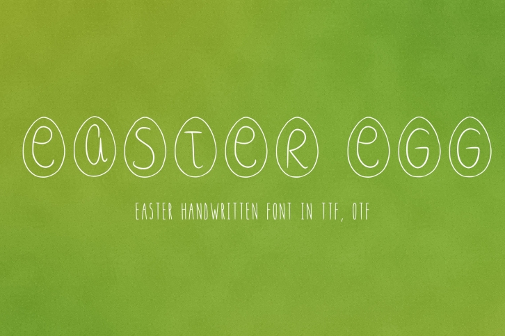Easter egg in ttf, otf Font Download