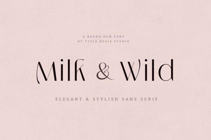 Milk and Wild - Elegant Stylish Sans Serif Font Download