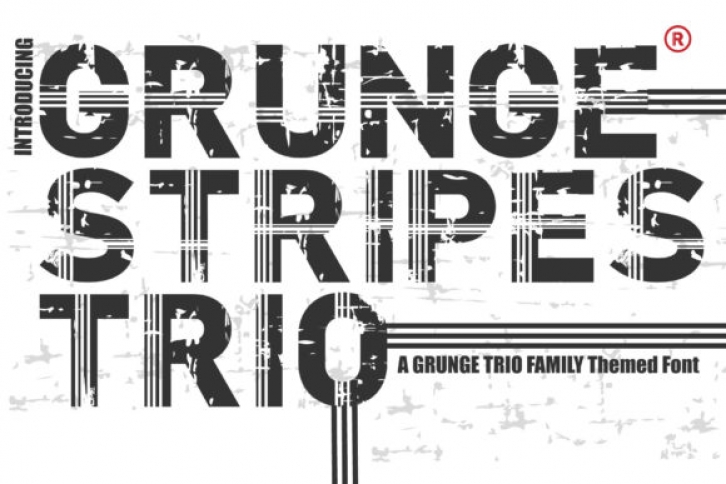 Grunge Stripes Trio Font Download
