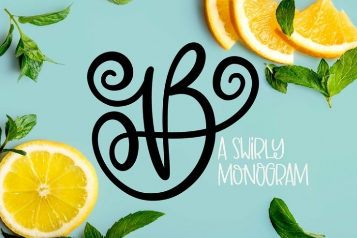 Web Swirly Monogram Font Download