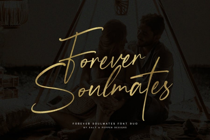Forever Soulmates Font Duo Font Download