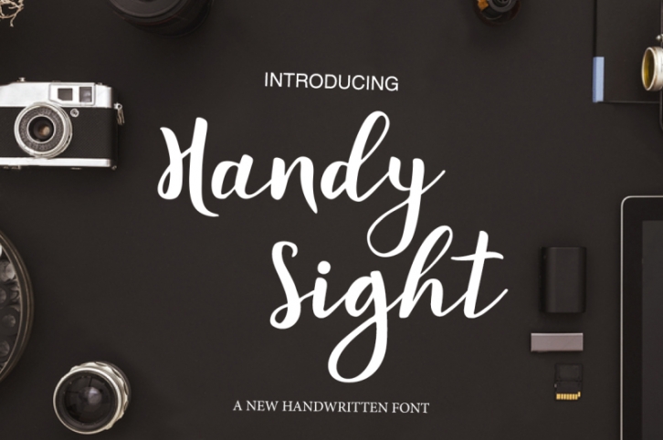 Handy Sight - brush font Font Download