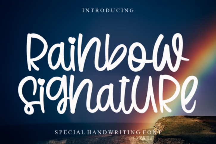 Rainbow Signature Font Download