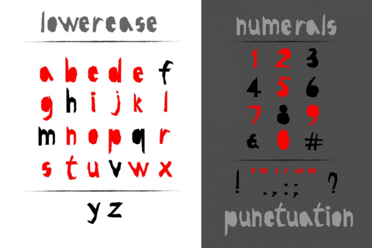 Red-and- Black OTF font Font Download