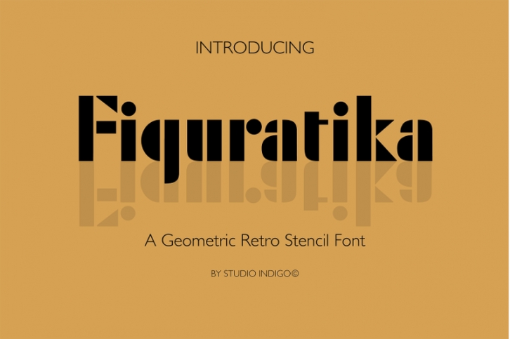 Figuratika a Retro Stencil Font Font Download