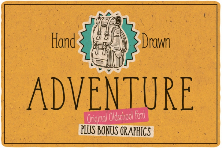Adventure Typeface + bonus graphics Font Download