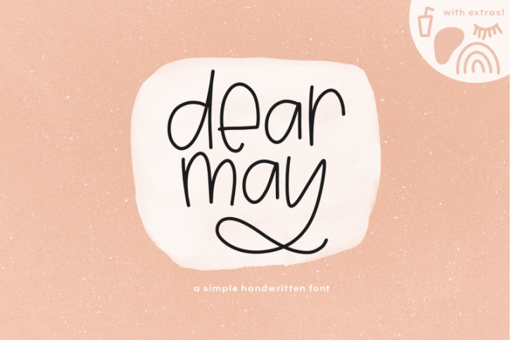 Dear May - A Fun Font with Doodles! Font Download