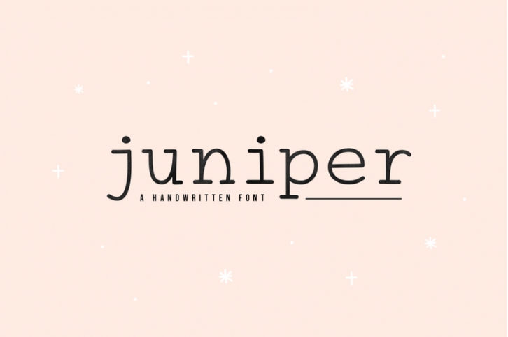 Juniper - Handwritten Typewriter Font Font Download