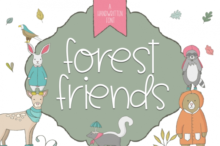 Forest Friends - A Handwritten Font Font Download
