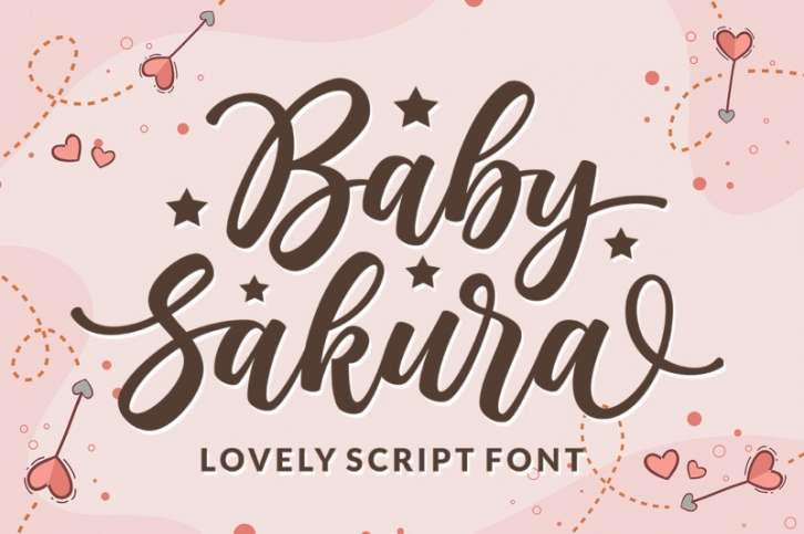 Baby Sakura - Lovely Script Font Font Download