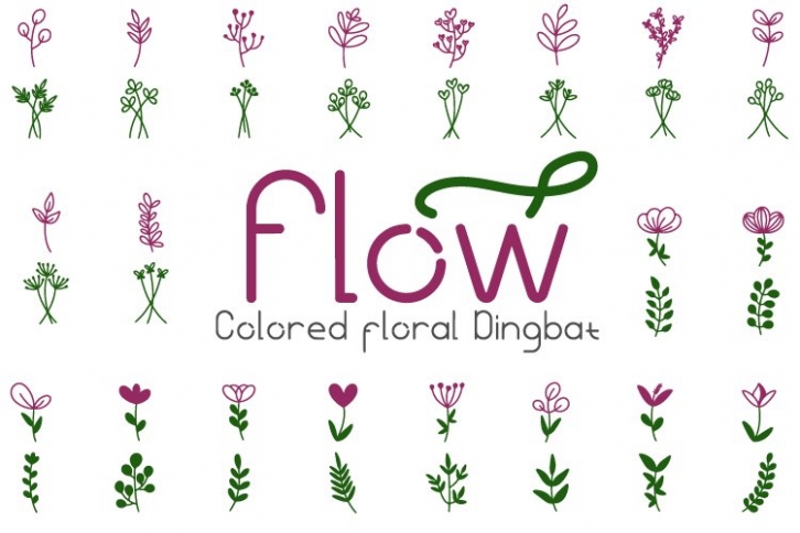 Flow colored Font Download