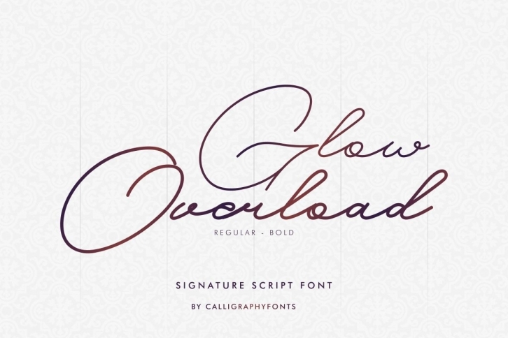 glow overload Font Download