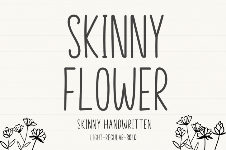 Skinny Flower Font Download