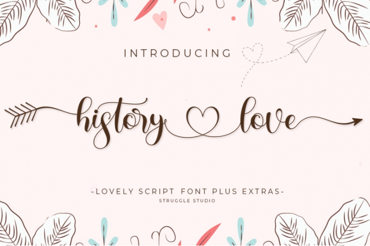 History Love - Lovely Font plus Extras Font Download