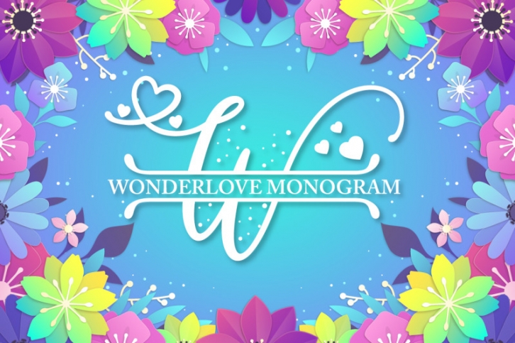Wonderlove Monogram Font Download
