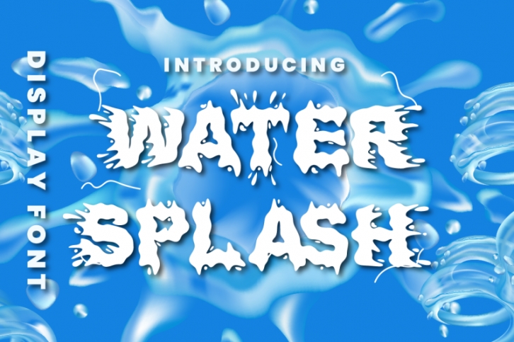 Water Splash - Creative Display Font Font Download