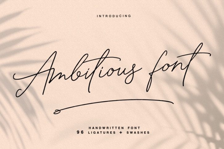 Ambitious - handwritten font Font Download