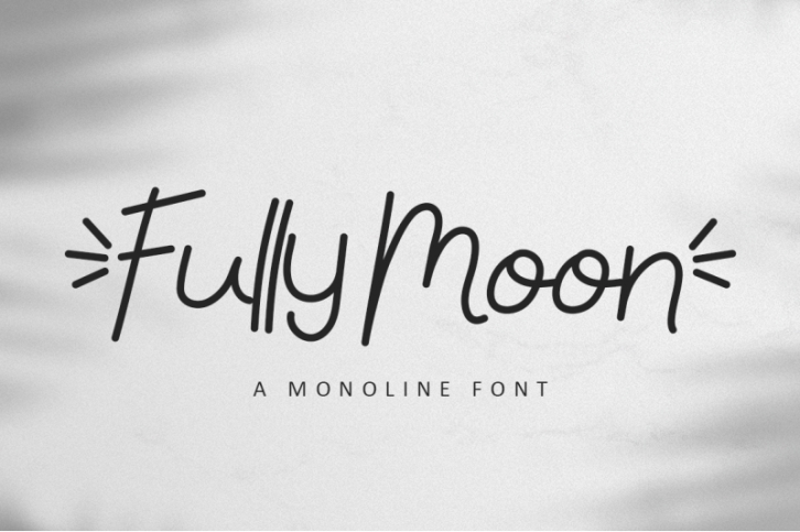 Fully Moon - A Monoline Font Font Download