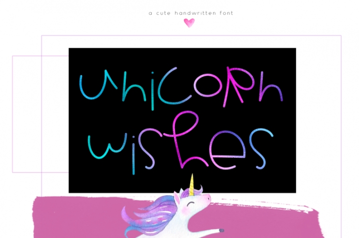 Unicorn Wishes - Cute and Quirky Font Font Download