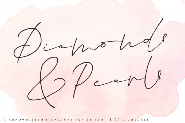 Diamonds & Pearls | A Handwritten Signature Script Font Download