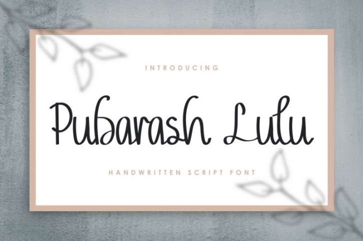 Pubarash Lulu Font Download
