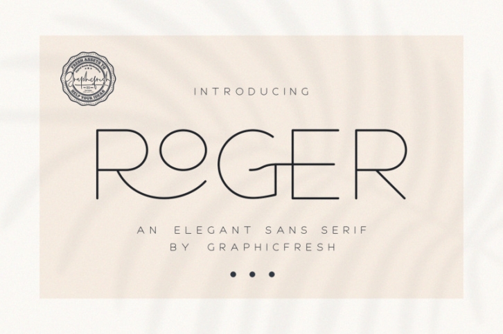 Roger  An Elegant Sans Serif Font Download
