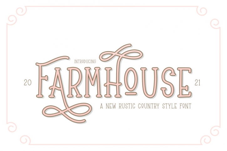 Farmhouse Font (Farmhouse Fonts, Craft Fonts, Crafter Fonts) Font Download
