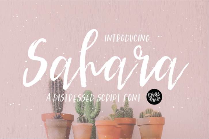 SAHARA a Distressed Script Font Font Download
