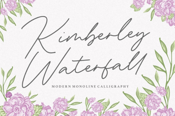 Kimberley Waterfall Modern Monoline Calligraphy Font Font Download