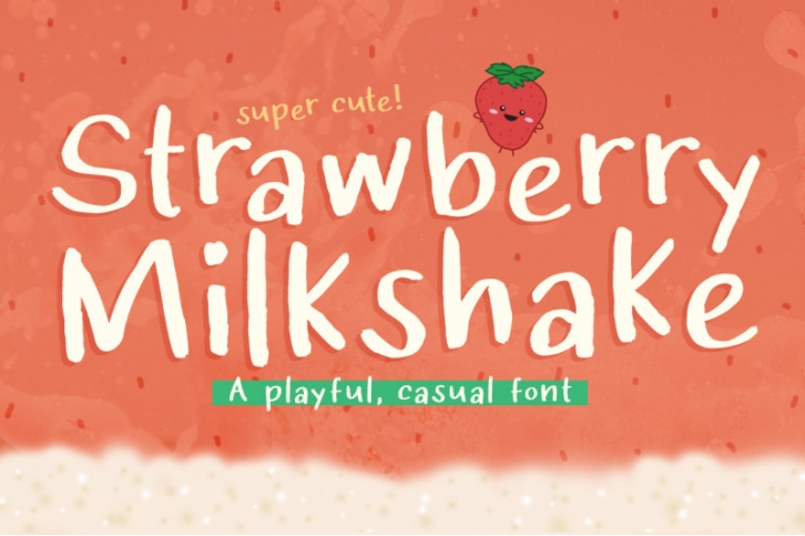 Strawberry Milkshake Font Font Download