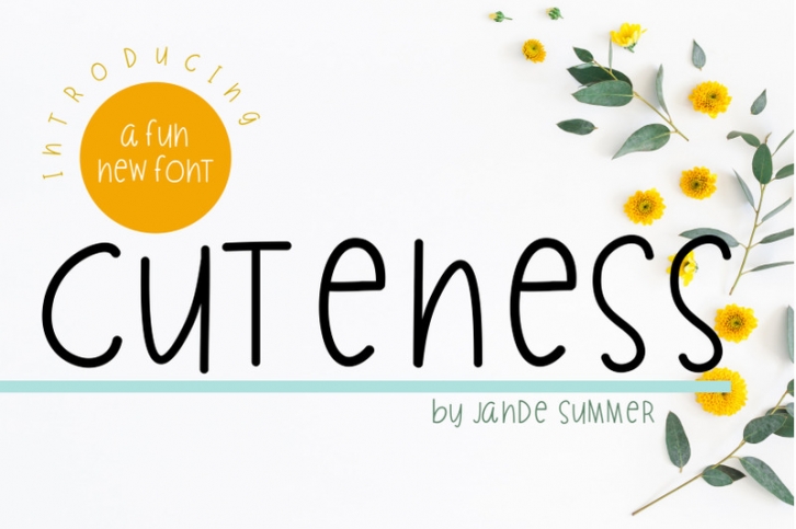 Cuteness Font + Painted Stickers Font Download