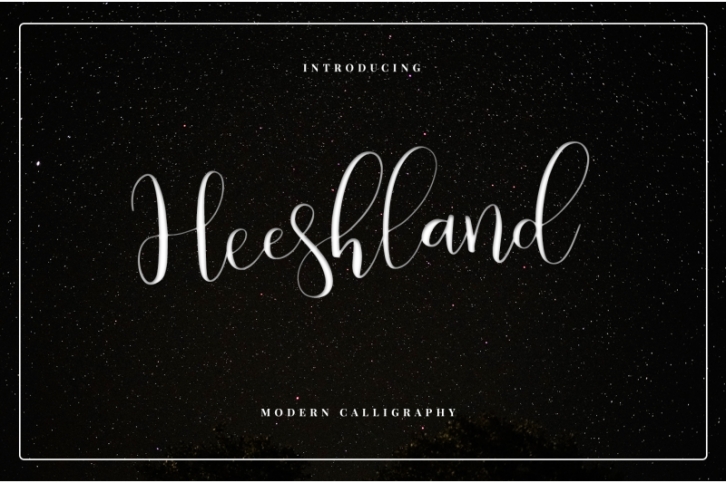 Heeshland//Modern calligraphy font Font Download