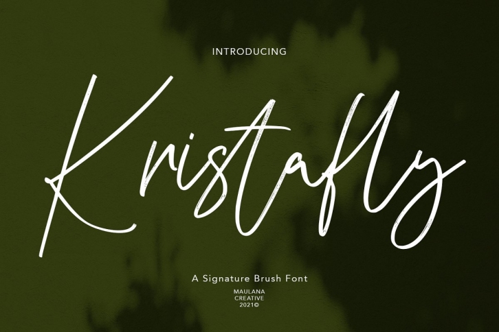 Kristafly Signature Brush Font Download