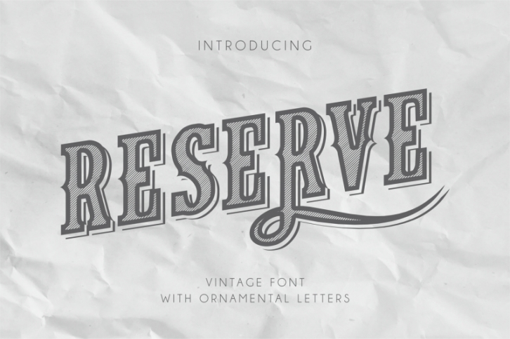 Reserve - Vintage Font With Ornaments Font Download