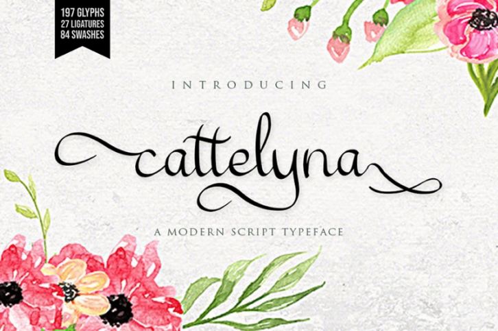 Cattelyna Modert Script Font Download