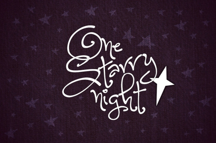 One Starry Night Font Font Download