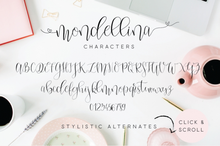 Mondellina Script + 6 logo pack Font Download