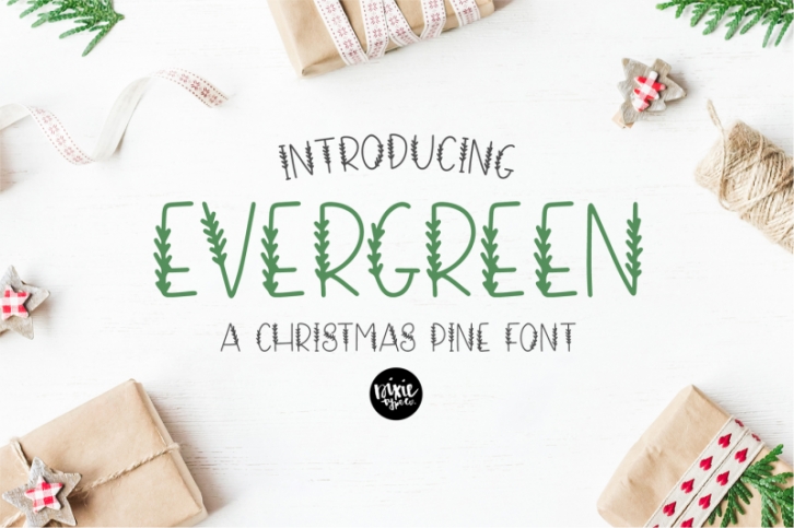 EVERGREEN Christmas Pine Font Font Download