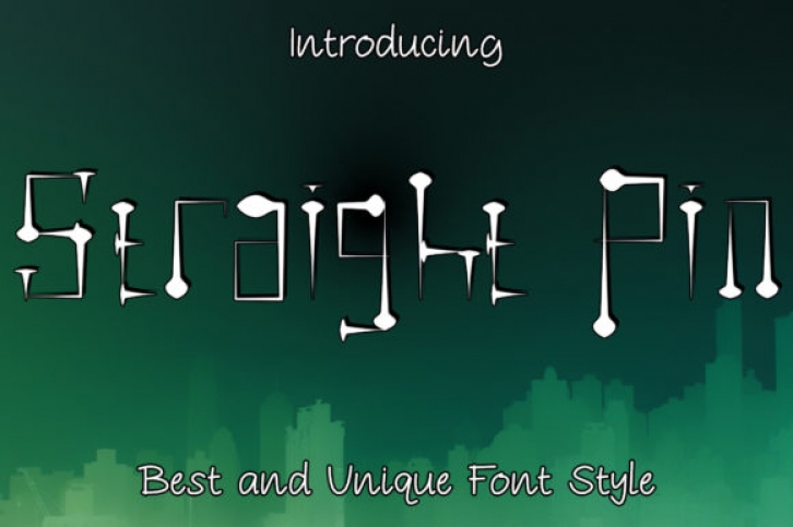 Straight Pin Font Download