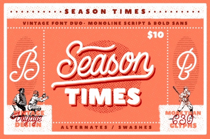 Season Times • Vintage Font Duo Font Download