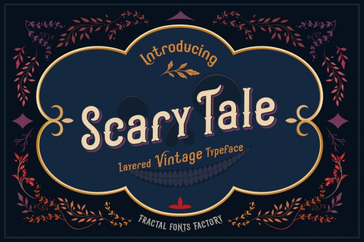 Scarytale - vintage multi-layered font. Font Download