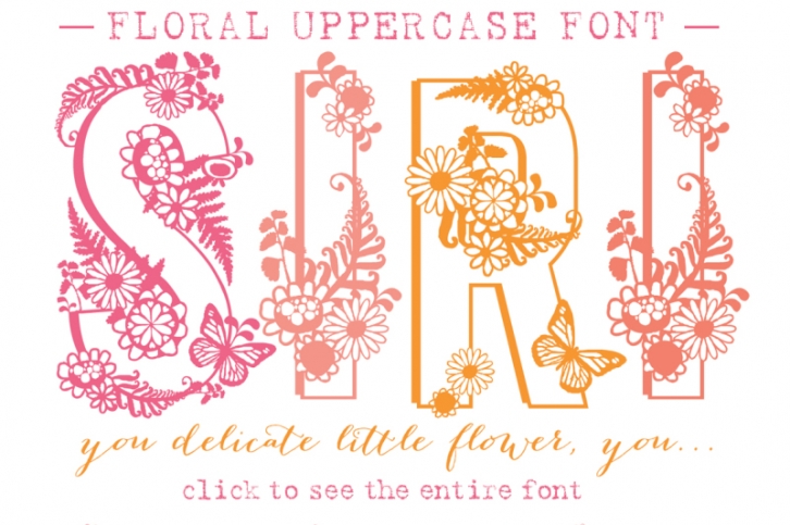 Siri Floral Typeface Font Download