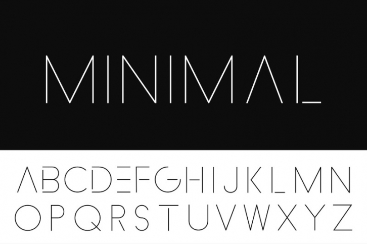Minimalistic font. Thin design. Font Download