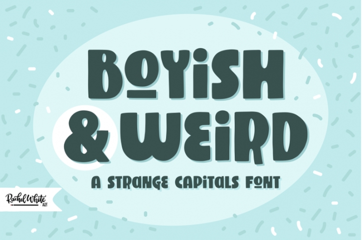 Boyish & Weird, a strange capitals font Font Download