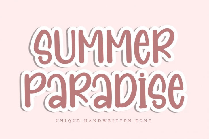 Summer Paradise Font Download