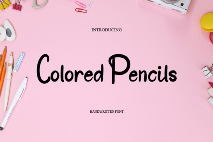 Colored Pencils Font Download
