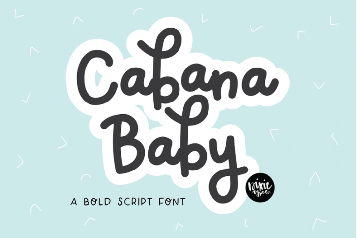 CABANA BABY . a Girly Script . OTF Font Font Download