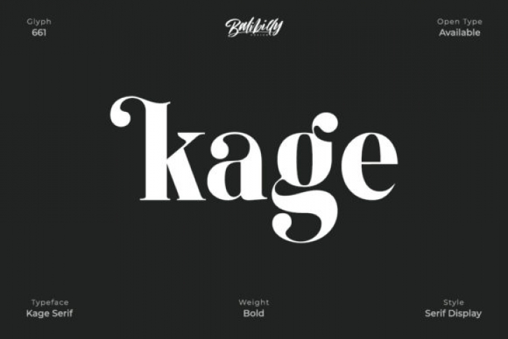 Kage - Bold Font Download
