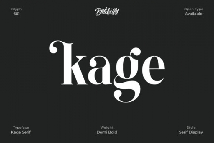 Kage - Demi Bold Font Download
